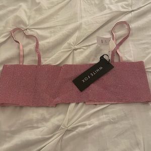 White Fox Boutique Breathtaking Crop - Light Pink, Size XS/S